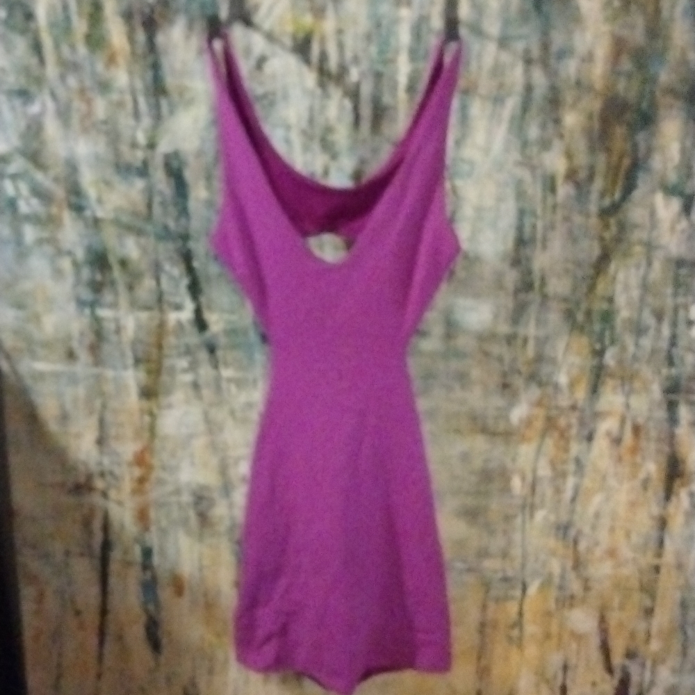 Purple cut out mini dress